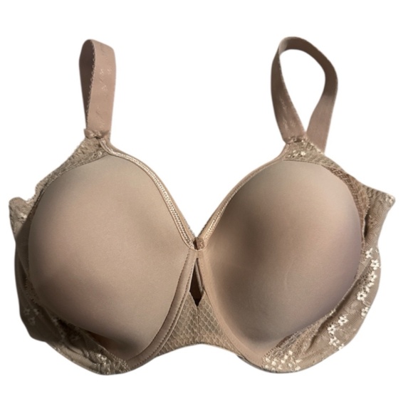 Elomi Charley Underwire Lined Spacer US Sz 34K T-Shirt Bra Fawn Lace EL4383 NEW - Picture 3 of 4